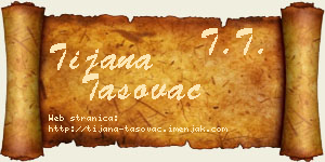 Tijana Tasovac vizit kartica